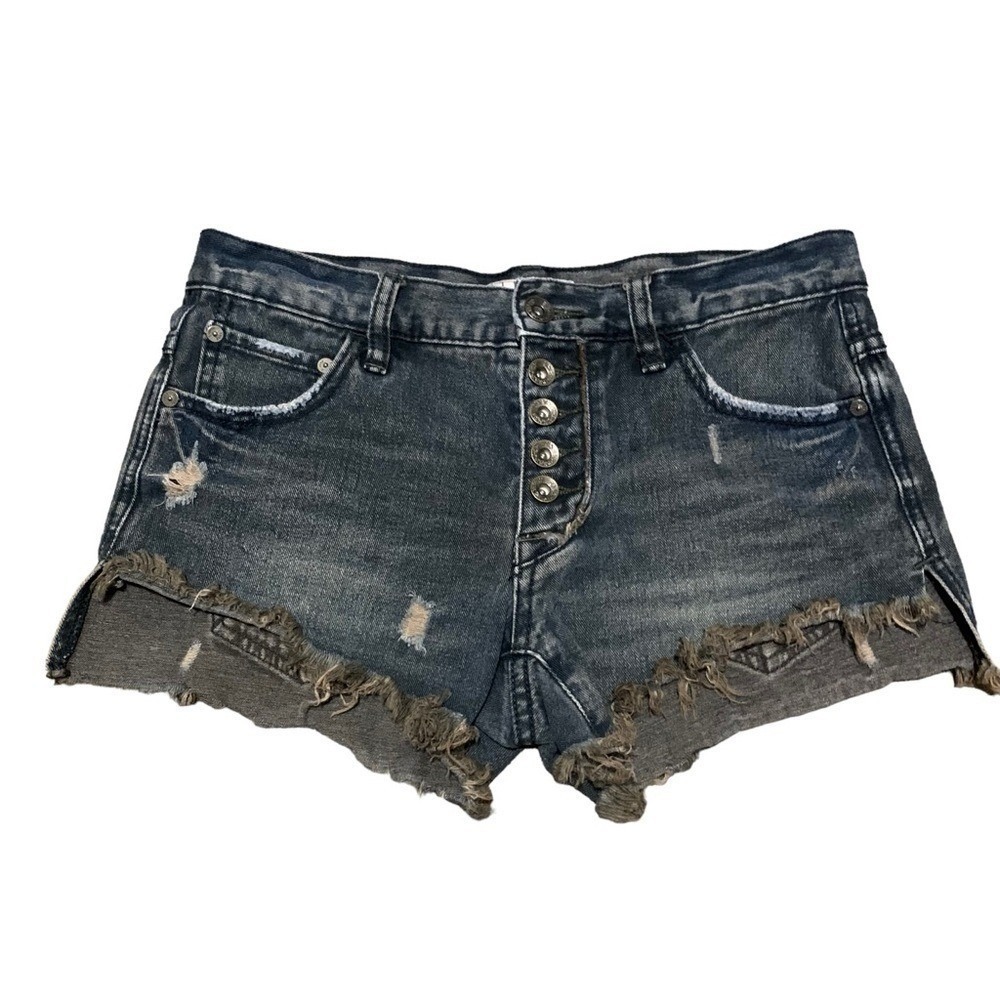 FREE PEOPLE Runaway Jillian Slouch Denim Shorts - Size 24